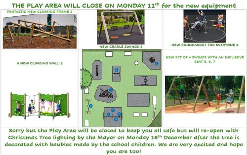 We are sorry to tell you that the Play Area will close on Monday 11th November at 8.00 am for an AMAZING REASON!!!! 